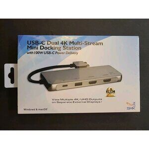 SMK-Link USB-C Dual 4K Multi-Stream Mini Docking Station VP6960 New Sealed NIP
